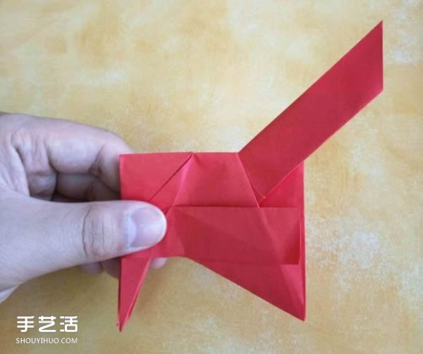 Super complex dog origami method illustrated with plastic surgery steps