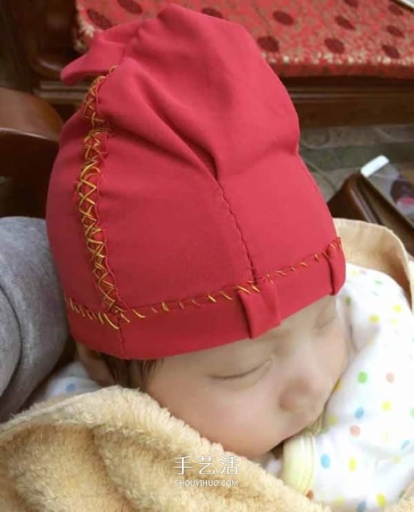 How to make a non-woven baby hat and make a handmade fabric rabbit hat