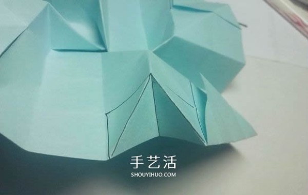 Teach you folding step by step! Detailed illustration of Kawasaki rose origami process