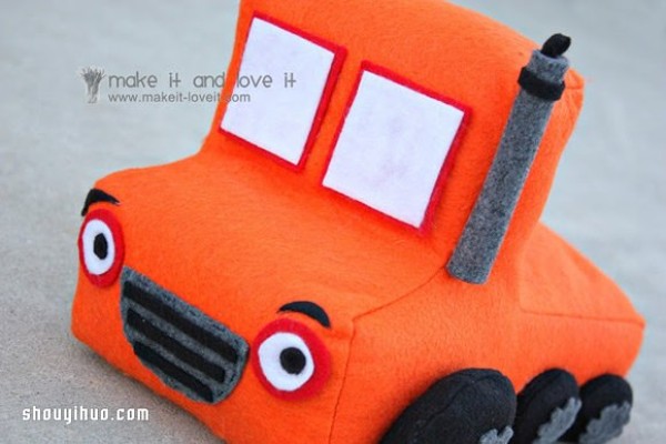 How to make cute non-woven toy trucks and vans with fabric art