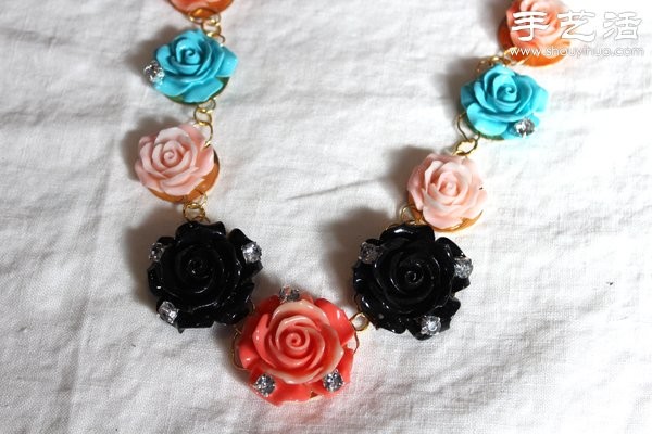 DIY Handmade Method of Youthful Vitality Peony Necklace