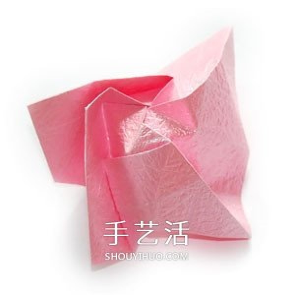 Detailed folding method of good-looking paper roses and instructions on how to fold handmade roses