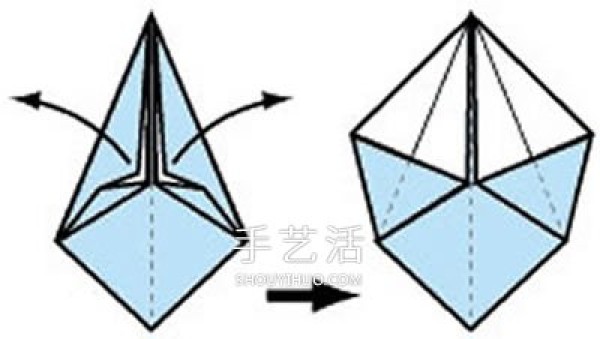 How to fold a flower storage box and illustrate the folding method of a simple and beautiful paper box