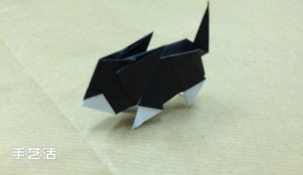 Small animal origami step-by-step diagram, using paper to fold small animals, illustrated method