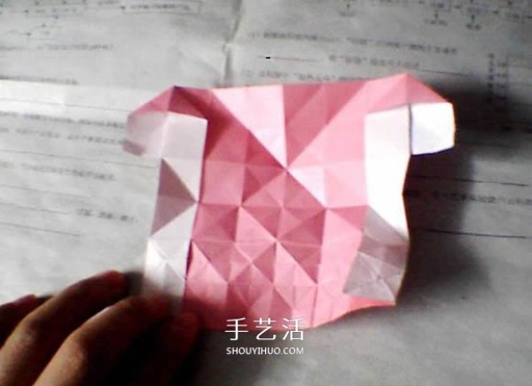 Illustrations on how to fold Valentines Day love origami with wings to make a perfect match