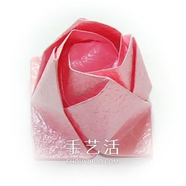 Detailed folding method of good-looking paper roses and instructions on how to fold handmade roses