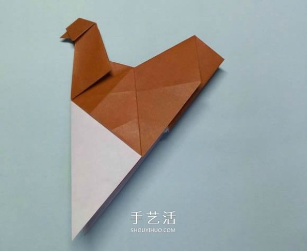 How to fold an origami hen with illustrations and steps of folding a hen