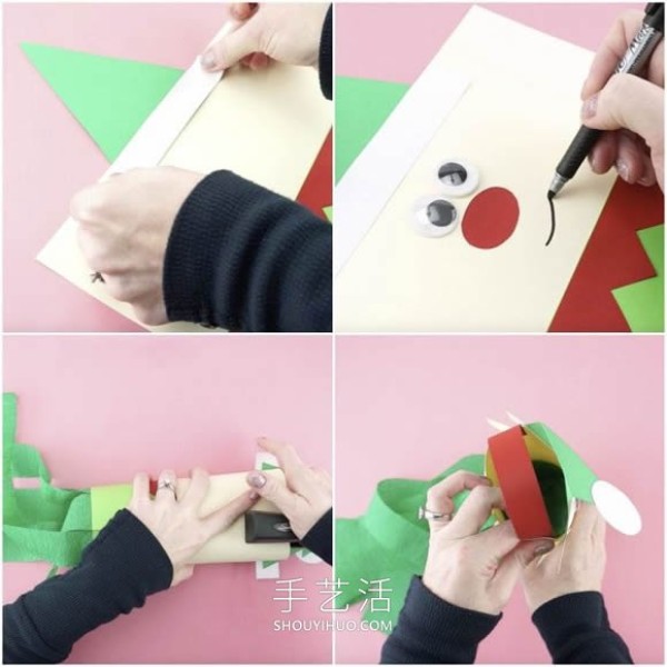 Tutorial on how to make a handmade Christmas elf windsock in kindergarten