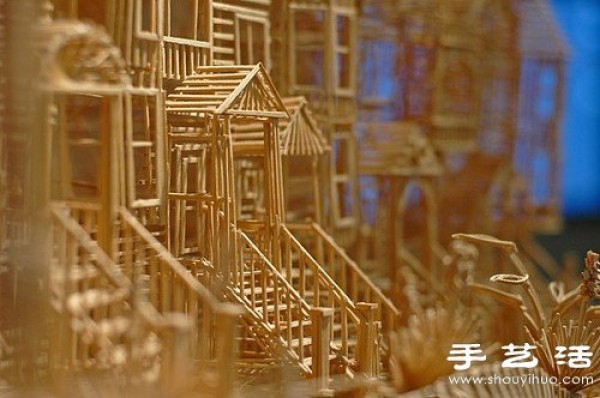 San Francisco street view model was handmade using 100,000 toothpicks in 35 years