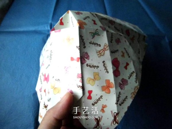 How to fold the exquisite eight-sided hydrangea gift box origami hydrangea gift box