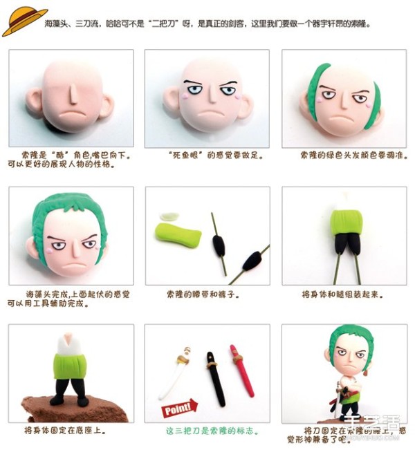 One Piece Zoro Doll DIY Illustration, just make one if you like~