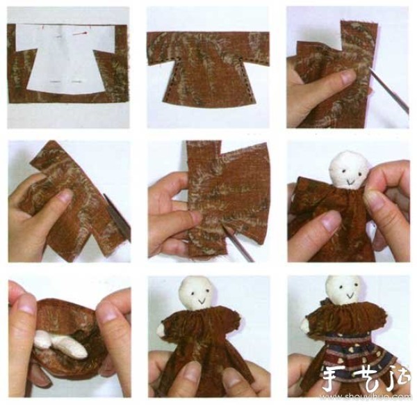 Japanese ethnic style rag doll hand-making tutorial