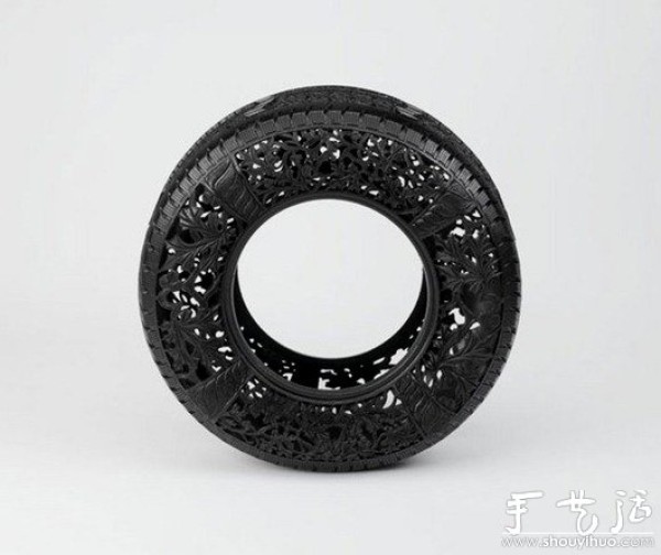 Tire handmade DIY artwork