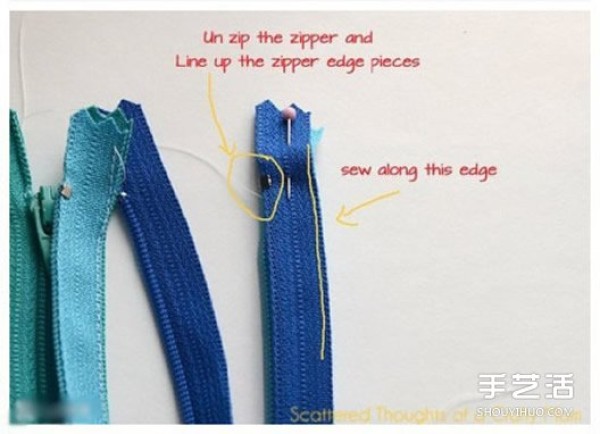 DIY hand zipper bag coin purse productionTutorial materials are all zippers