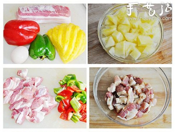 How to make pineapple and sweet and sour pork, homemade pineapple and sweet and sour pork tutorial