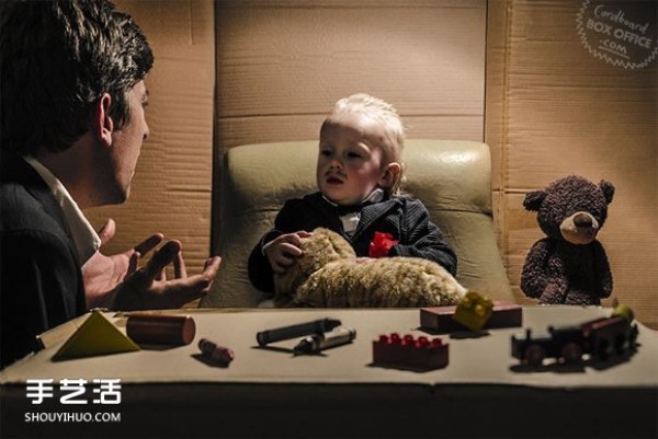 A 2-year-old baby becomes a movie actor and builds a Hollywood studio out of waste cardboard boxes