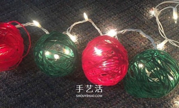 Tutorial on how to make Christmas lights with wool