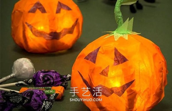 Super simple tutorial on how to make handmade pumpkin lanterns with twisted sticks