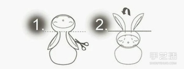 How to make a little rabbit bookmark, tutorial on making a rabbit bookmark from cardboard