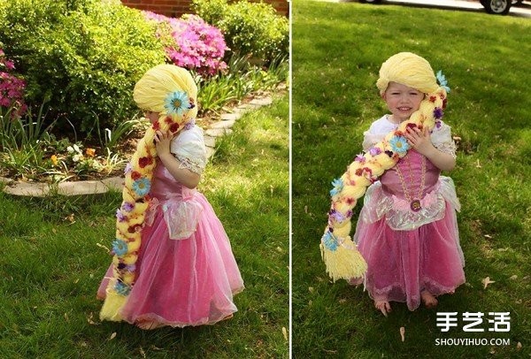 A handmade wool wig with love turns a little girl with cancer into the cutest little princess