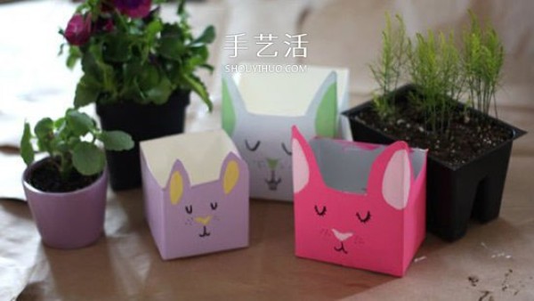 How to use milk carton waste to make a rabbit storage box by hand