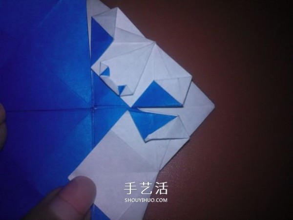 How to fold a flat crab with a diagram that looks like a small crab origami