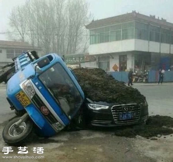 When Audi meets a manure truck