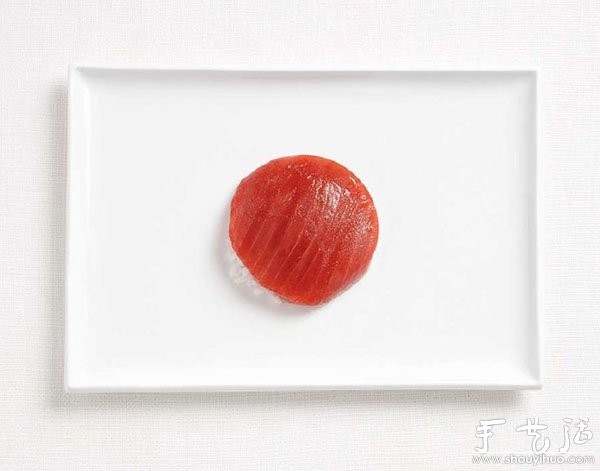 Flag made of food