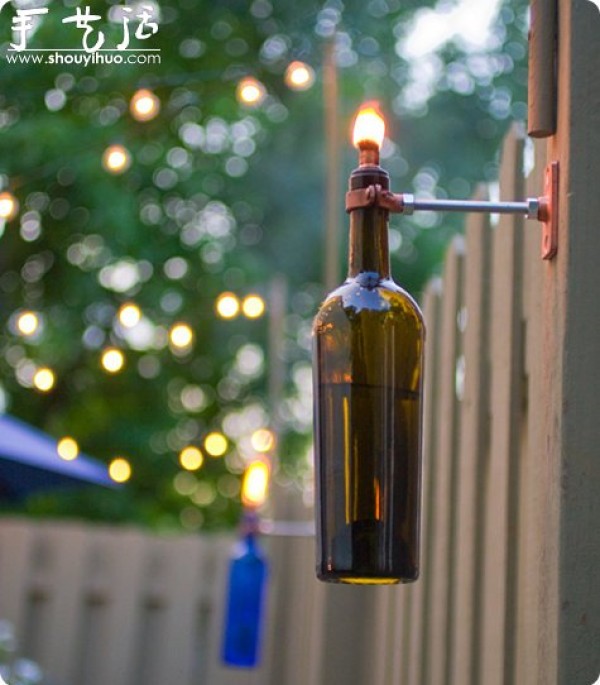 Foreign wine glass bottle handmade DIY beautiful torch