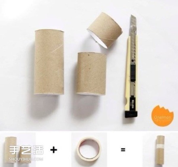 DIY using waste paper rolls can be used to make fabric pen holders