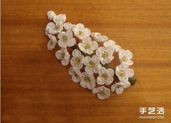 Handmade fabric plum blossom hair accessories DIY non-woven plum blossom hairpin production