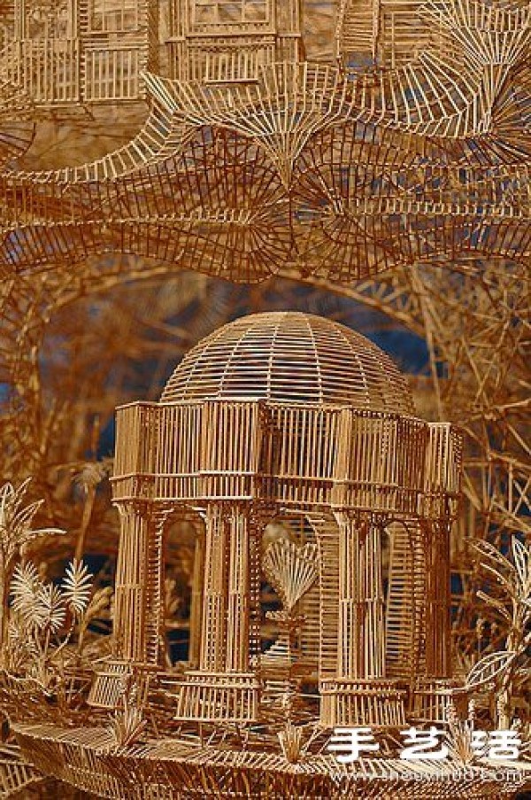 100,000 toothpicks were used to make a hand-made San Francisco street scene model in 35 years