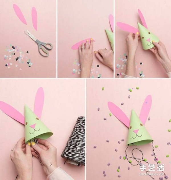 How to make a bunny hat for toddlers, how to make a birthday party hat tutorial