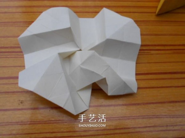 Origami Fukuyama Rose Illustration of Fukuyama Rose Folding Steps