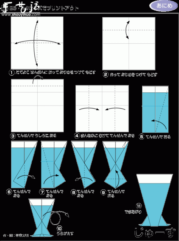 How to make origami for iced drinks