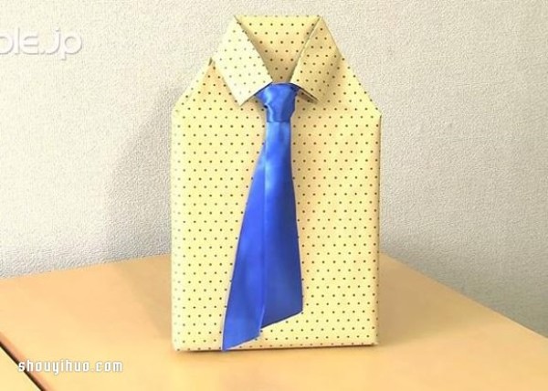 Shirt-style gift packaging method, show off your Fathers Day! 