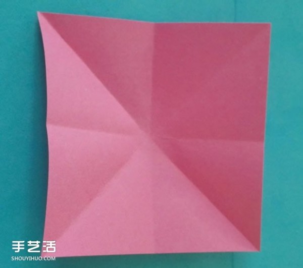 Simple rose origami step-by-step picture of how to fold a rose for children