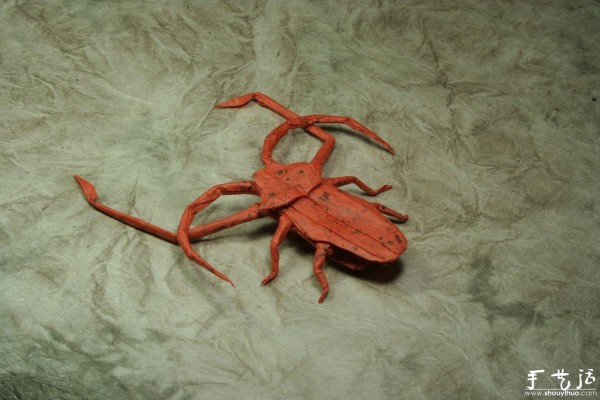 Appreciation of realistic hand-made animal origami works