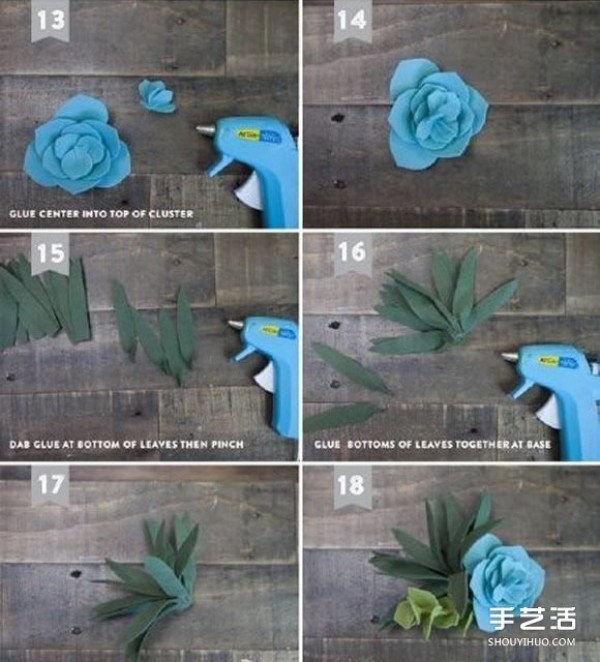 How to make succulent plants from felt cloth and handmade succulent ornaments with fabric art