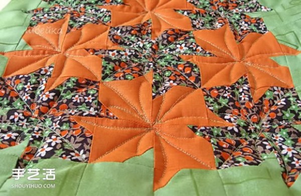 How to make a windmill pattern stool mat DIY patchwork style stool mat