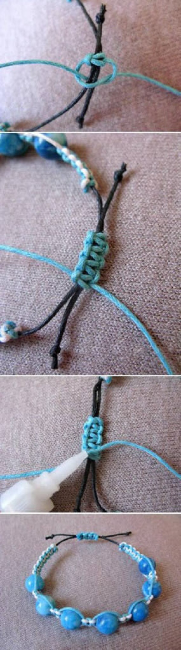 Tutorial on how to weave beautiful beaded bracelets with Chinese knots