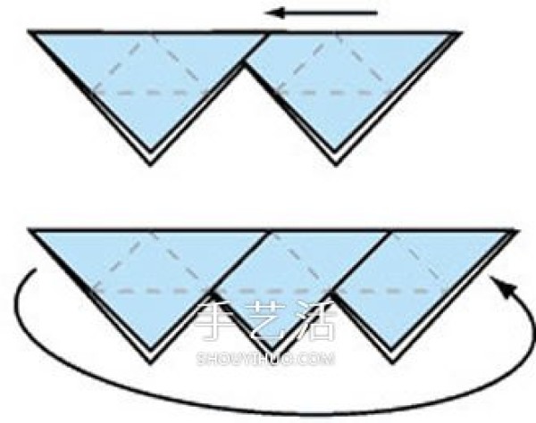 A simple origami tutorial for a garbage box, an illustration of how to fold a polyhedral paper box