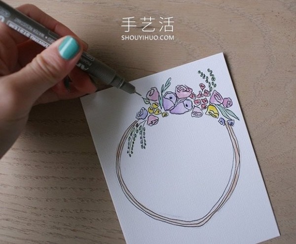 Illustrated tutorial on how to make your own hand-painted birthday cards