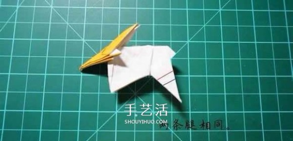 How to make a realistic goat origami with hand-made origami 3D goat illustration