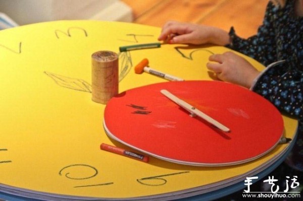 Popsicle stick DIY wall clock