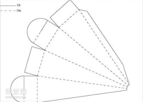 Origami carrot folding method and illustration of how to make a carrot packaging box