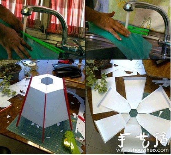 File folder DIY beautiful floor lamp