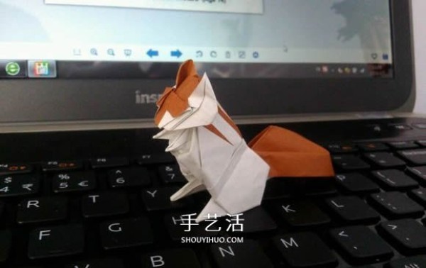 The origami method of complex small animal origami 3D squirrel with CP diagram