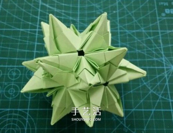 How to make an origami star flower ball, a diagram of how to fold a three-dimensional star that emits light