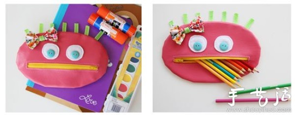 Handmade funny stationery bags are a good gift for little girls